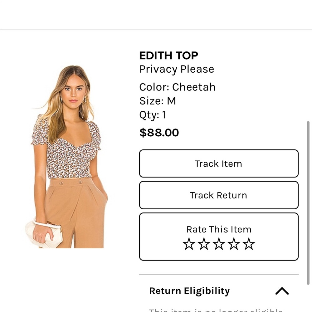 Privacy Please Edith Crop top